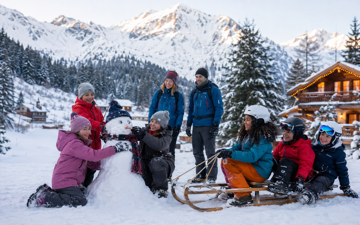 Colonie de vacances Noël à la Montagne — Massif du Sancy ou Pyrénées
